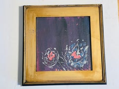 Abstract in Purple by Elia in Gold Frame