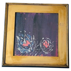 Abstract in Purple by Elia in Gold Frame