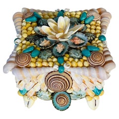 Fabulous Sea Shell Encrusted Trinket Box