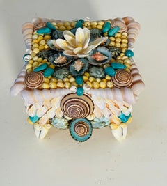 Fabulous Sea Shell Encrusted Trinket Box