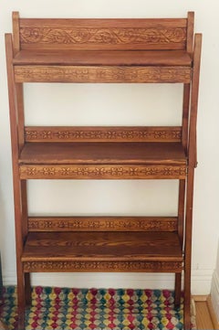 Antique American Arts and Crafts Book Shelves Folding