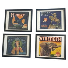 4 Vintage Advertising Posters Sunkist Framed