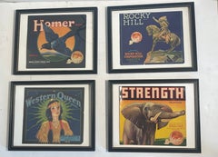 4 Vintage Advertising Posters Sunkist Framed