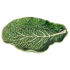 Bordallo Pinheiro Cabbage Leaf Majolica Platter