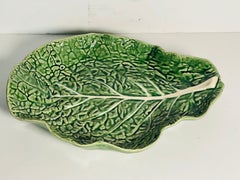 Bordallo Pinheiro Cabbage Leaf Majolica Platter