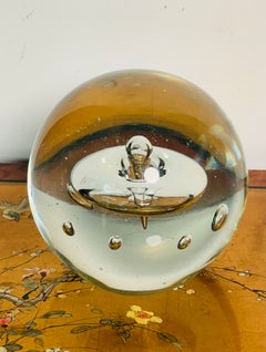 6” Large Vintage Controlled Bubble Paperweight