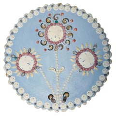 Sea Shell Art Panel Rose on Blue by Elia