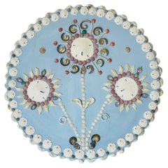 Sea Shell Art Panel Rose on Blue by Elia