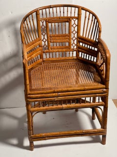 Elegant Antique Bamboo Armchair Brighton Style