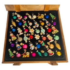 Beautiful Set 48!Mini Christmas Figurines by Thomas Pacconi in Wood Crate