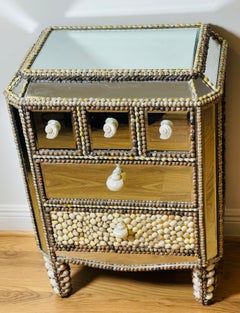 Sea Shell Encrusted Murrored Commode