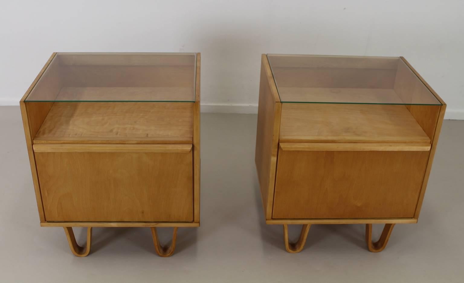 Mid-Century Modern Scarce Set of Nightstands by Cees Braakman for UMS Pastoe