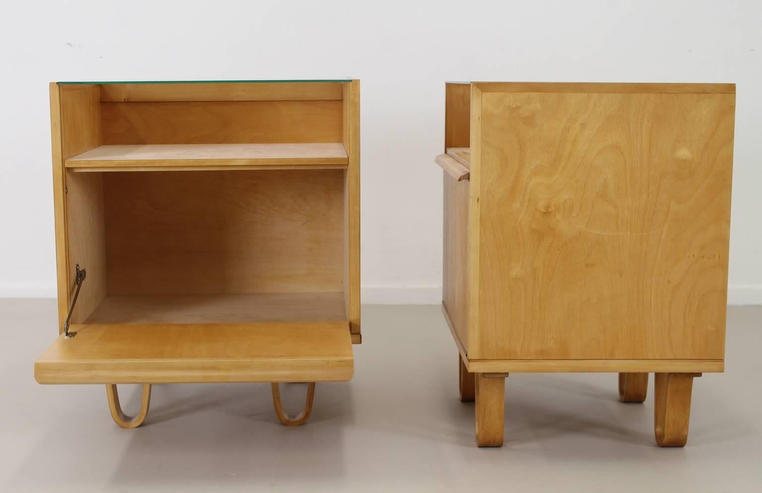 Scarce Set of Nightstands by Cees Braakman for UMS Pastoe In Excellent Condition In Staphorst, NL