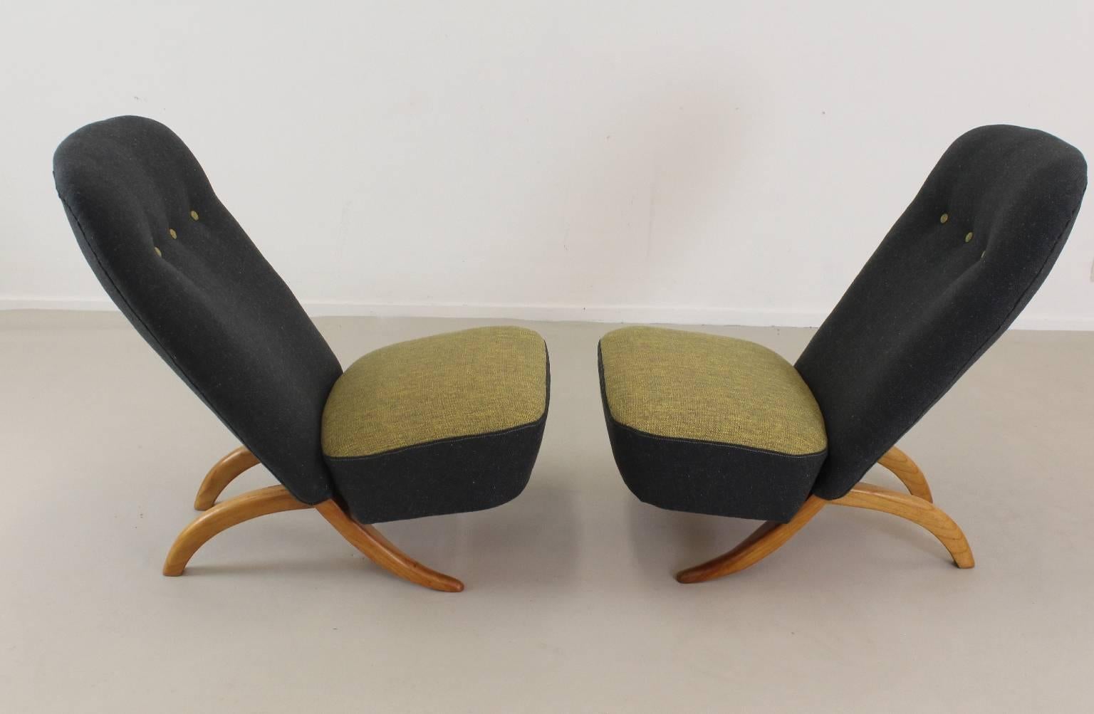 Scandinavian Modern Intelligent Early Two Pieces Easy Chair Bytheo Ruth for Artifort DUX For Sale