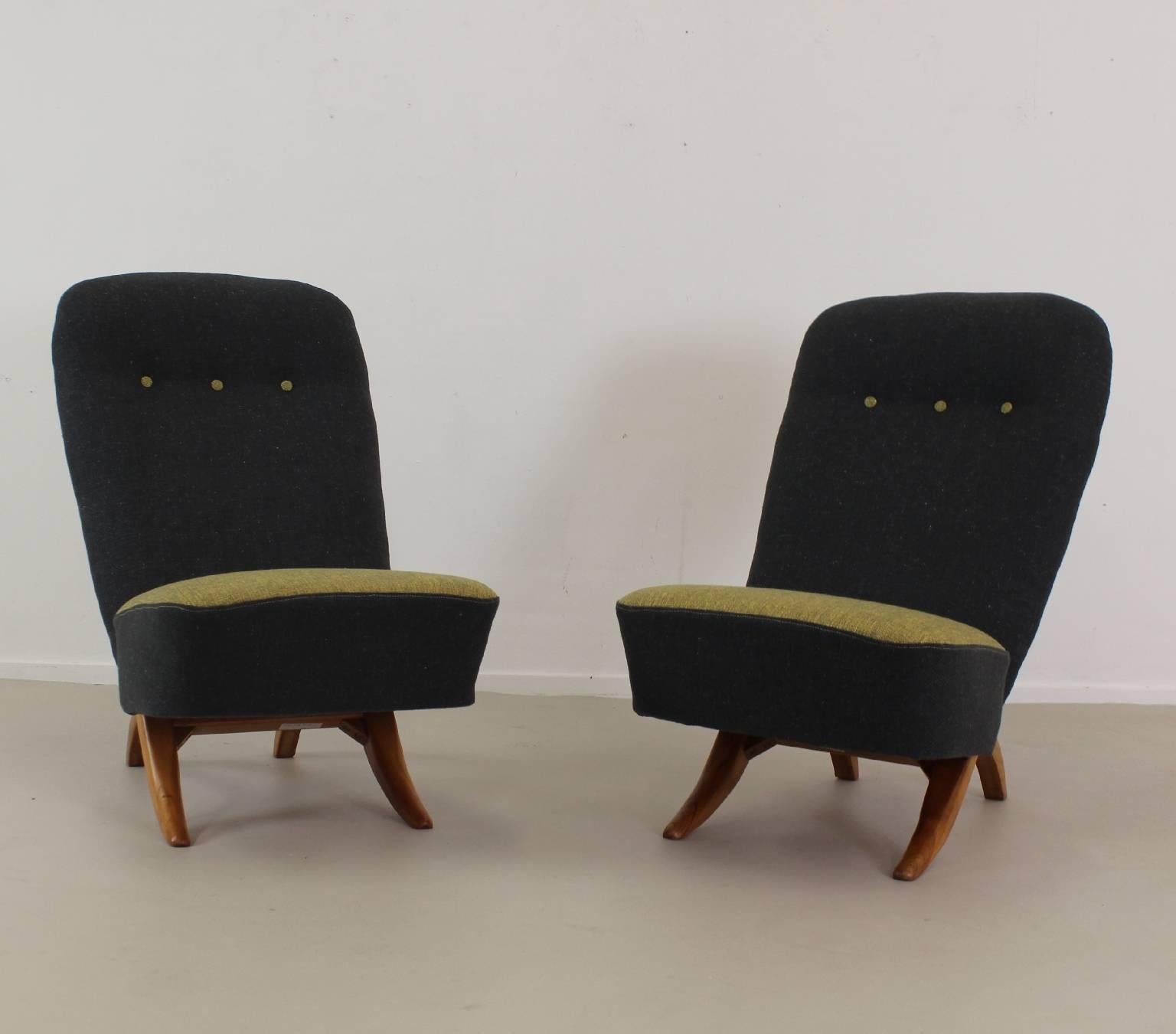 Dutch Intelligent Early Two Pieces Easy Chair Bytheo Ruth for Artifort DUX For Sale