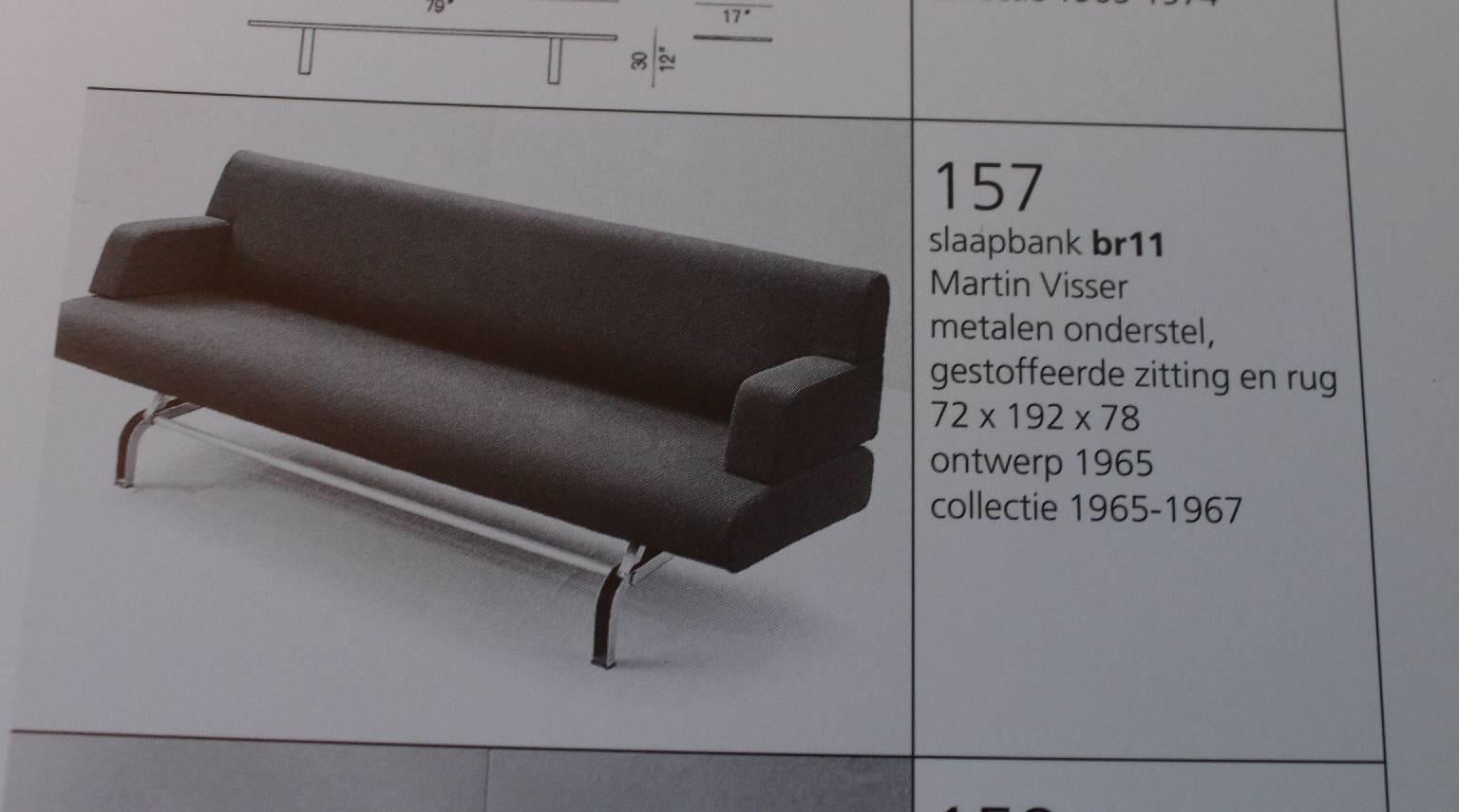 Dutch Design Lounge Living Room Set with Sit Sleep Couch by Martin Visser For Sale 4