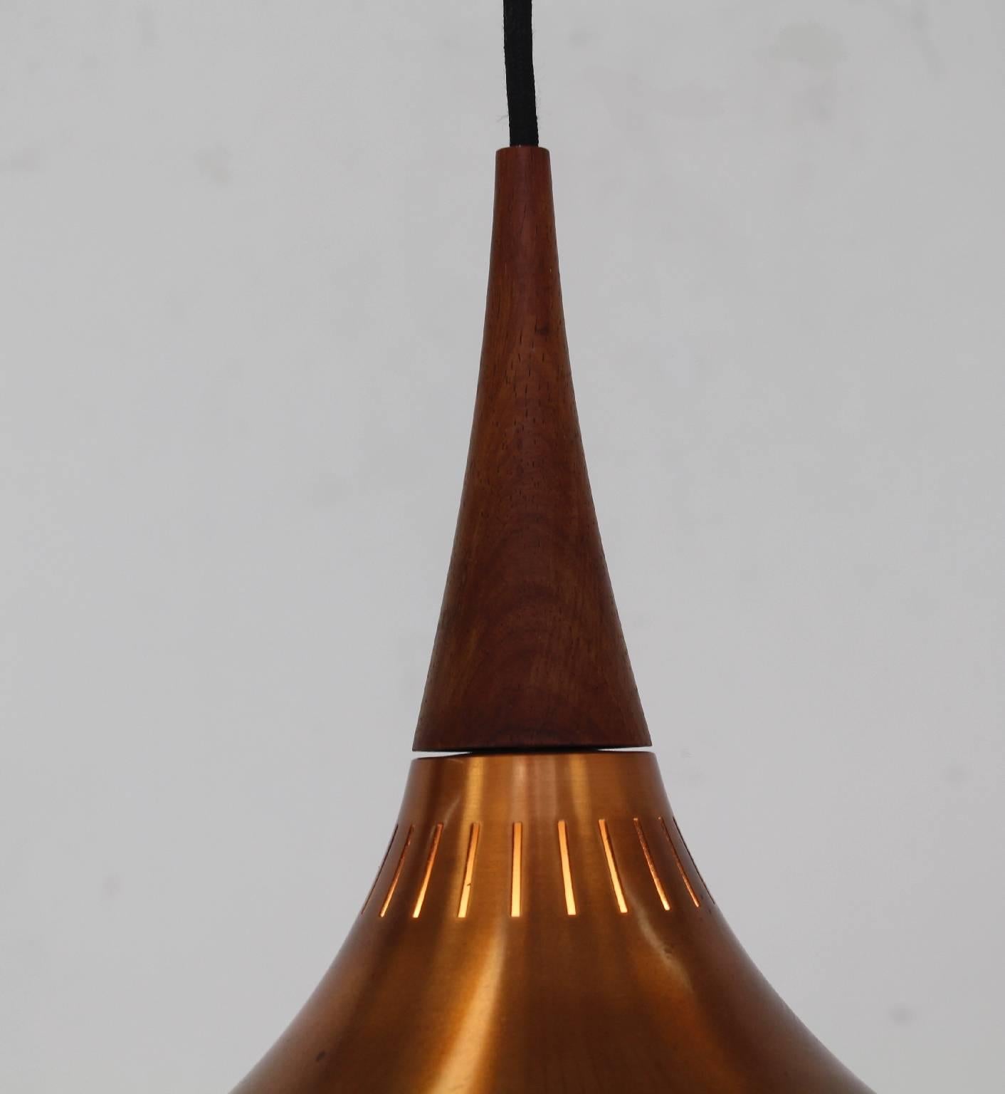 Danish Jo Hammerborg Orient Copper Pendant Lamp for Fog & Mørup