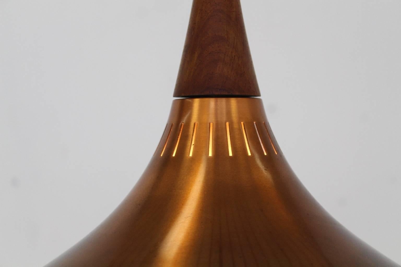 Jo Hammerborg Orient Copper Pendant Lamp for Fog & Mørup In Excellent Condition In Staphorst, NL