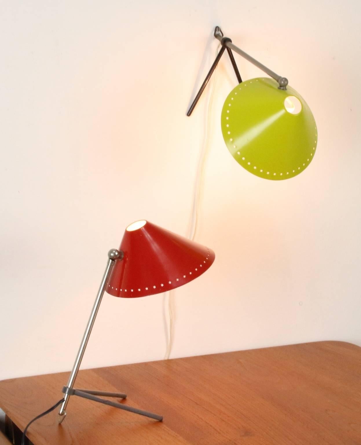 Set of Two Hala Pinocchio Table Wall Lamps In Excellent Condition For Sale In Staphorst, NL