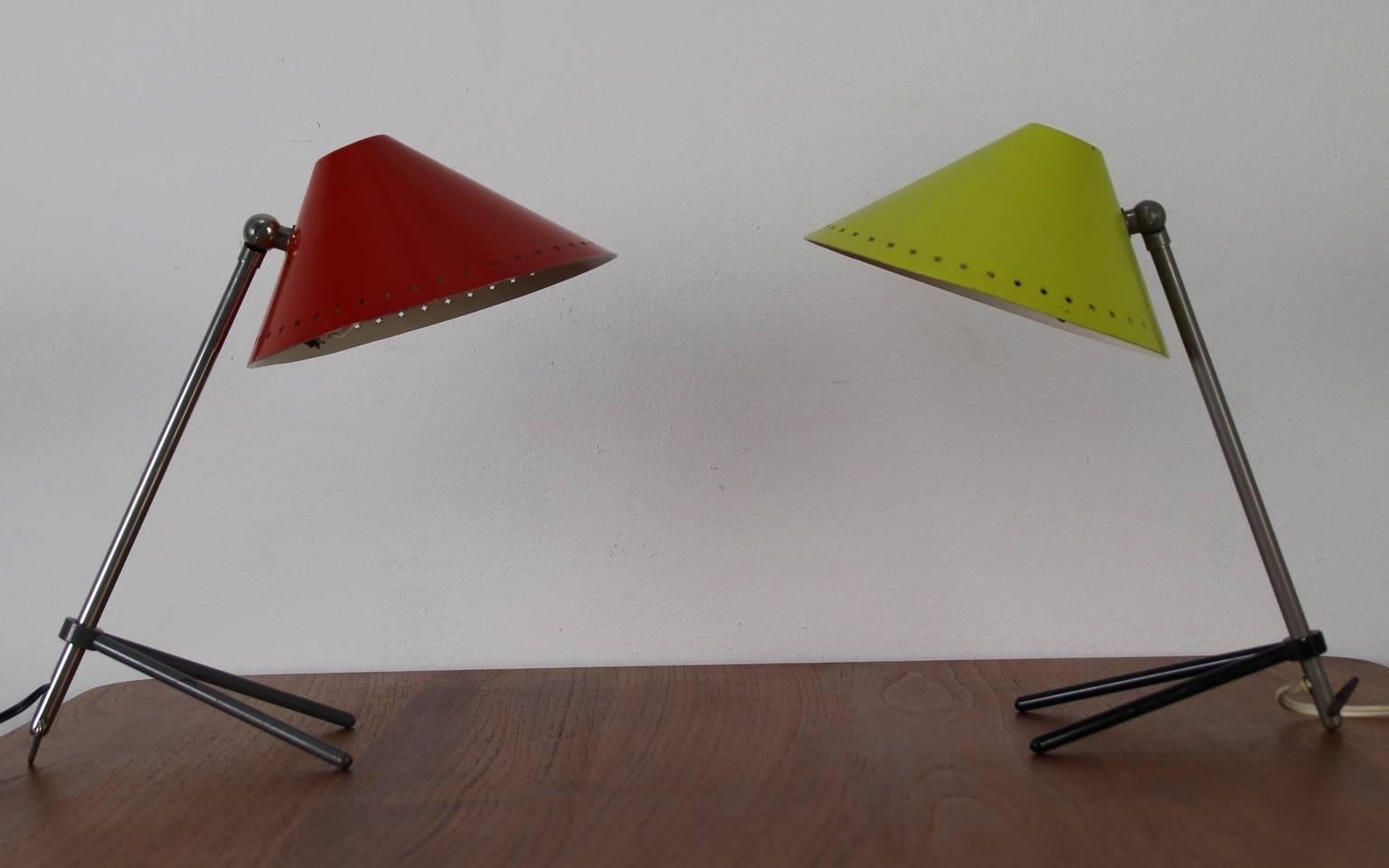 Mid-20th Century Set of Two Hala Pinocchio Table Wall Lamps For Sale