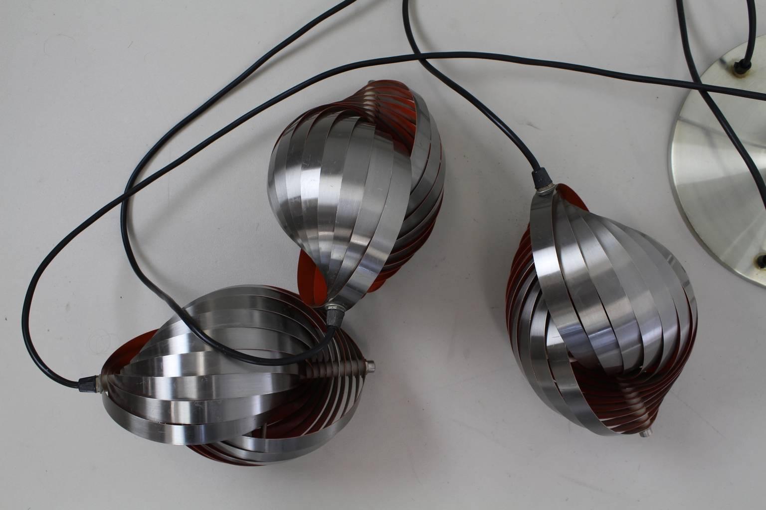 Danish Incredible Set of Three Pendant by Henri Mathieu for Lyfa Denmark For Sale