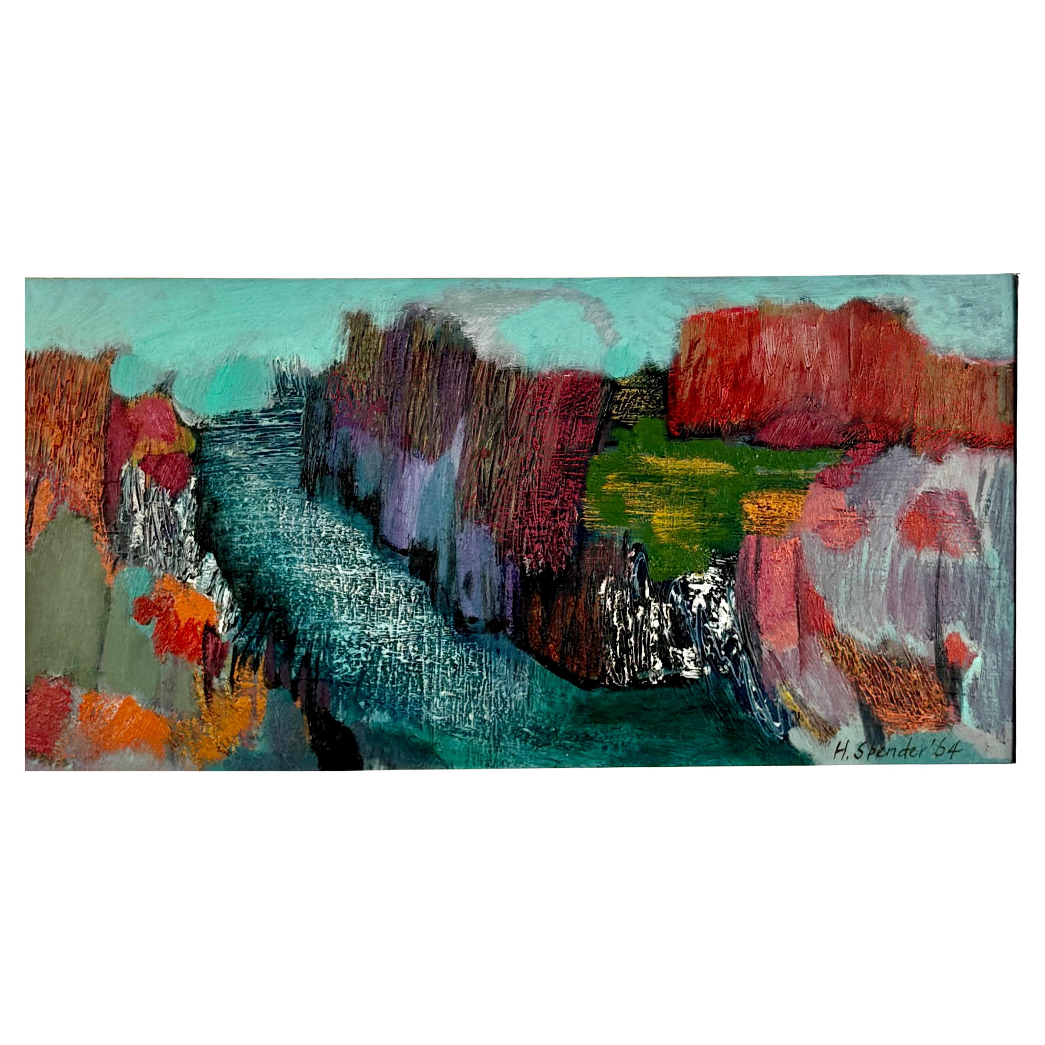 Humphrey Spender (1910–2005) British, abstract landscape signed and dated 1964