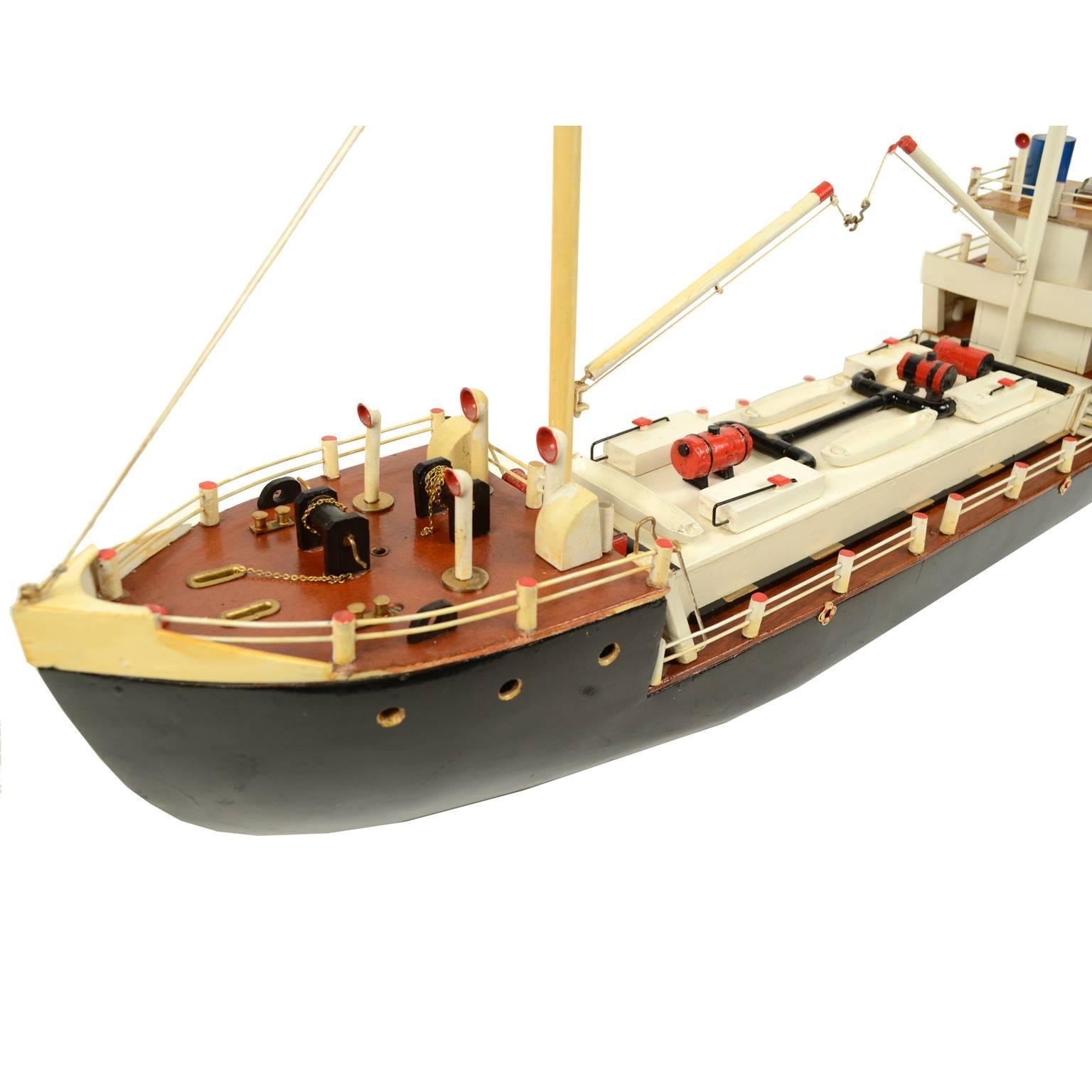 Mid-20th Century French Ship Model Made in the 1950s