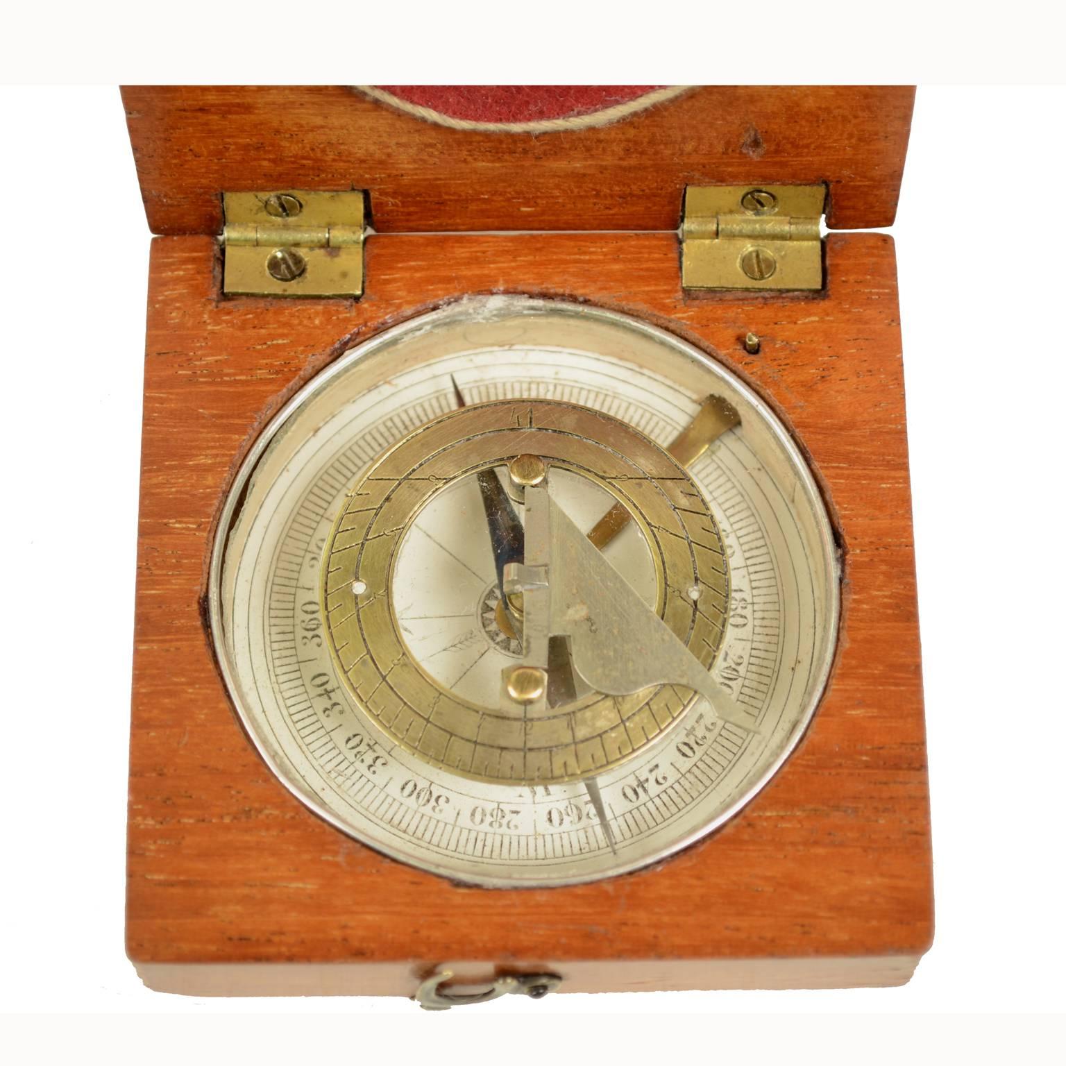 French Brass Sundial Made in the Mid-19th Century