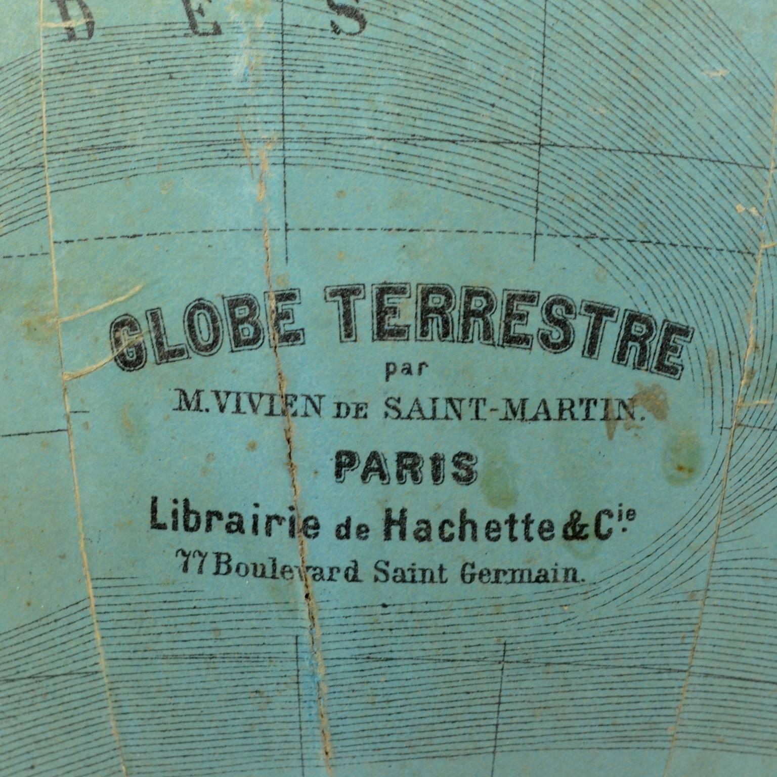Antique Terrestrial Globe Edited in the Second Half of the 19th Century 2