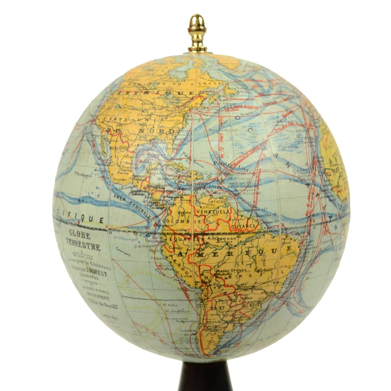 france on a globe
