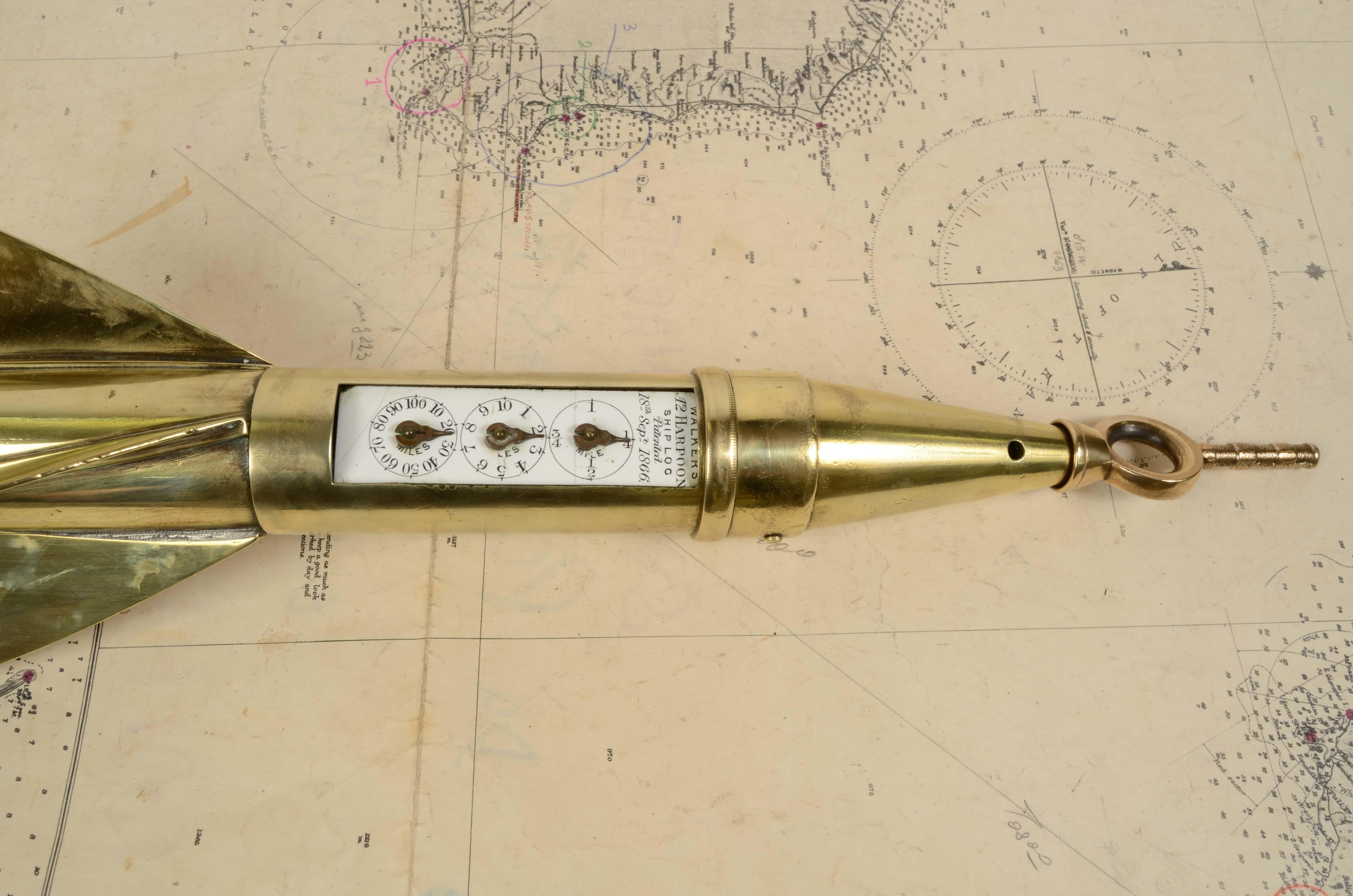 Patented 18th Sept. 1866 Walker’s A2 Harpoon Ship Log Marine Navigation Device 8