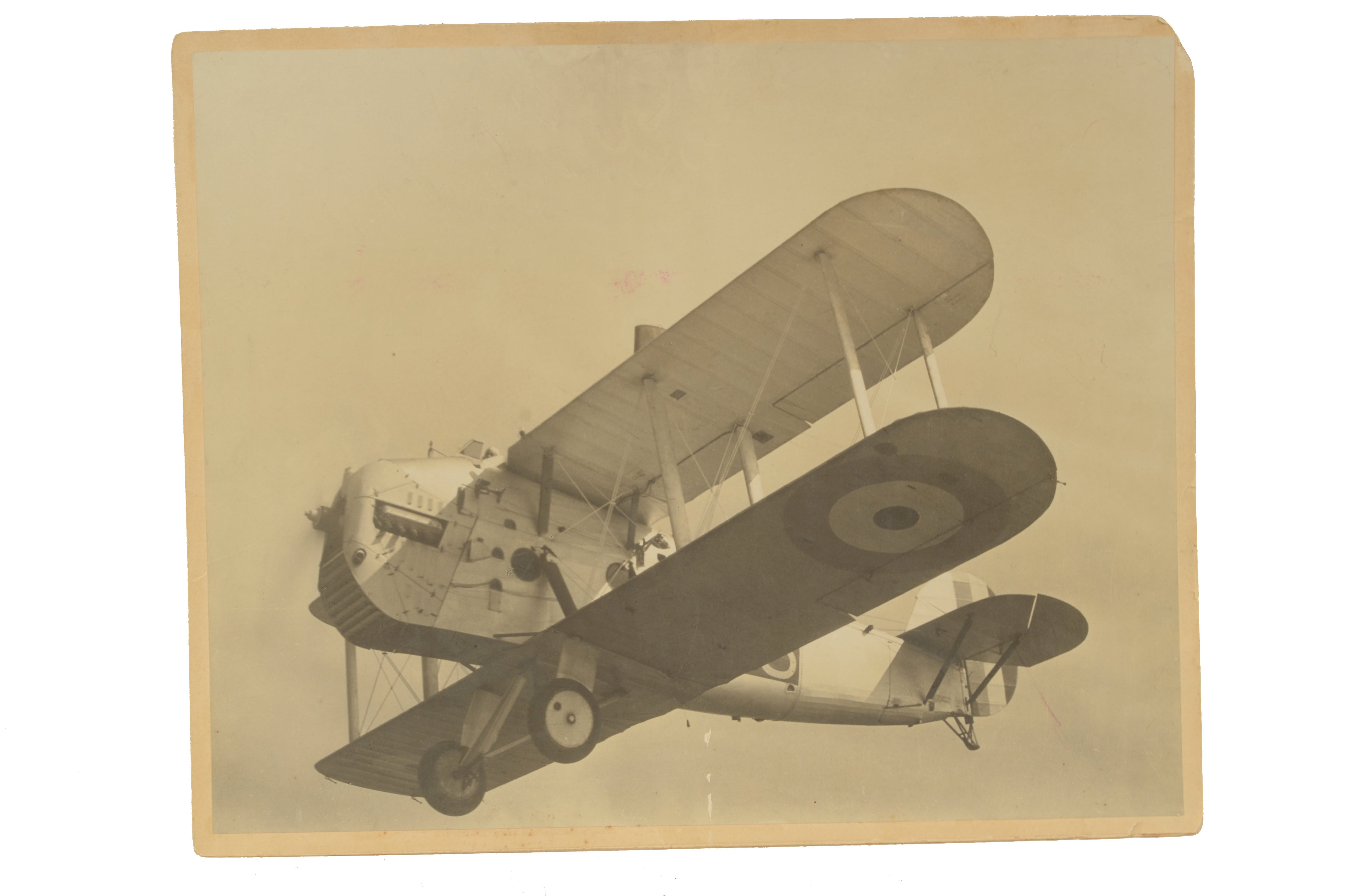 Historic photo depicting Blackburn R-1 Blackburn in flight made in 1920s British