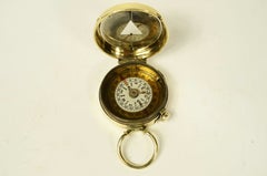 Brass nautical travel compass by S. Mordan & Co., 1918
