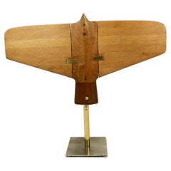 Maquette à l'échelle d'un empennage horizontal en noyer lamellé-collé/acajou Caproni 1930