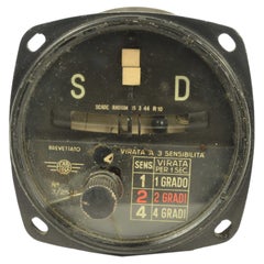 Virosbandomètre CAB I.S.S.A. provenant d'un tableau de commande aéronautique, Italie, années 1920