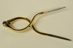 Compasso a una mano in ottone e acciaio firmato W & HC made in England 1930