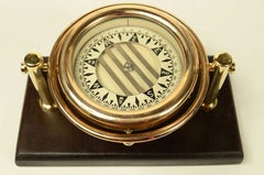 Nautical compass on a gimbal mount, American-made in the early 1900s