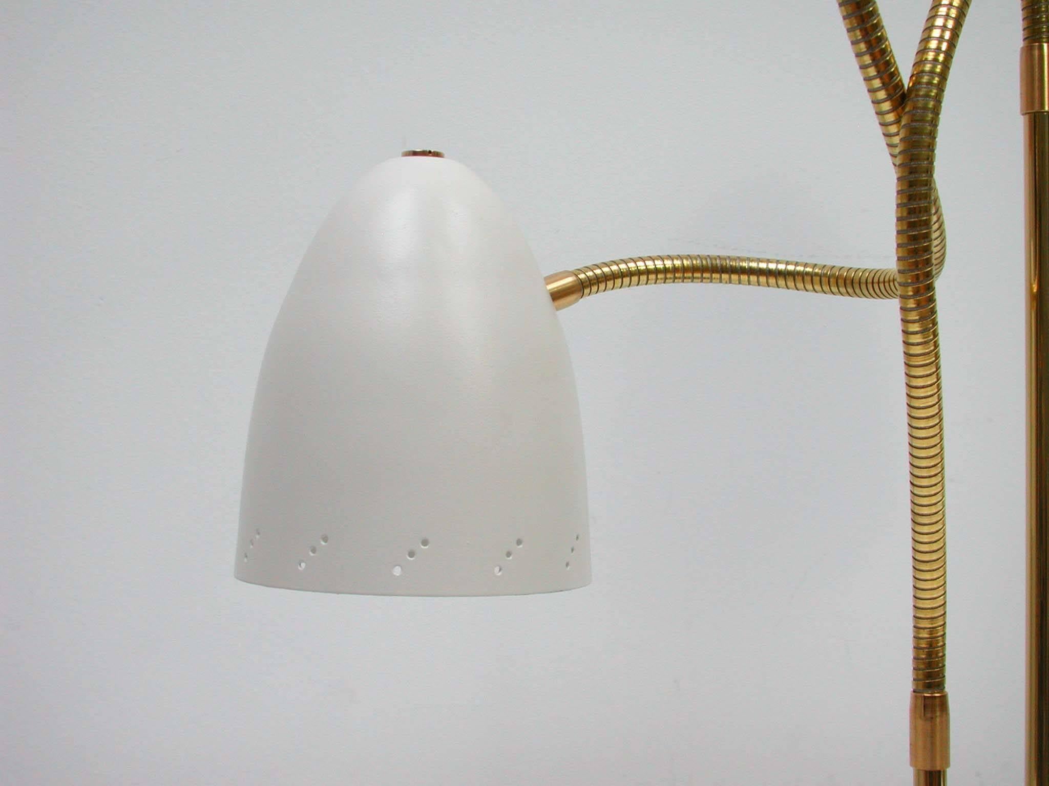 Italian 1950s Double Gooseneck Table Lamp 2