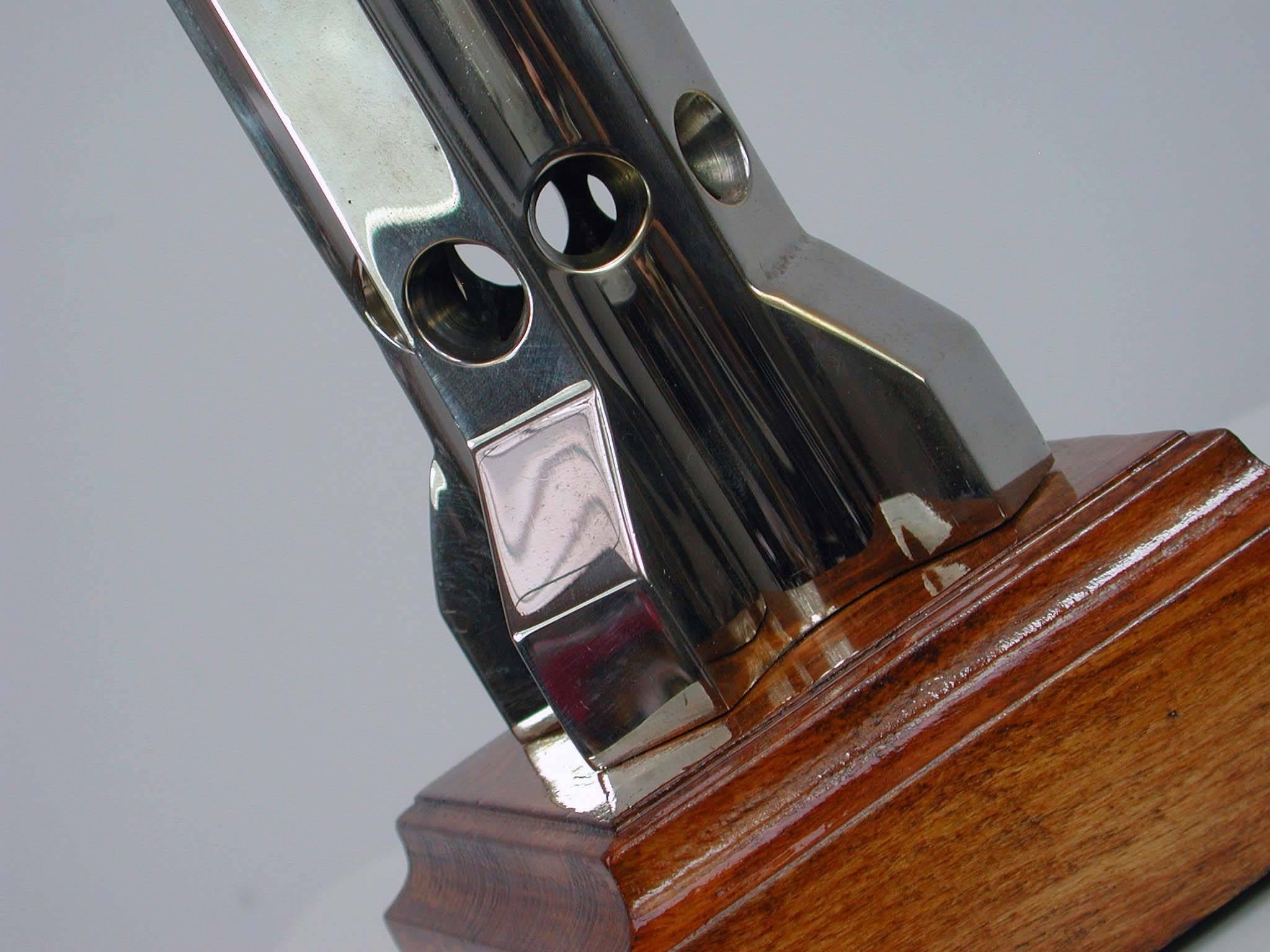 German Art Deco, 1930s Chrome and Wood Cigar Cutter Alhoso 2