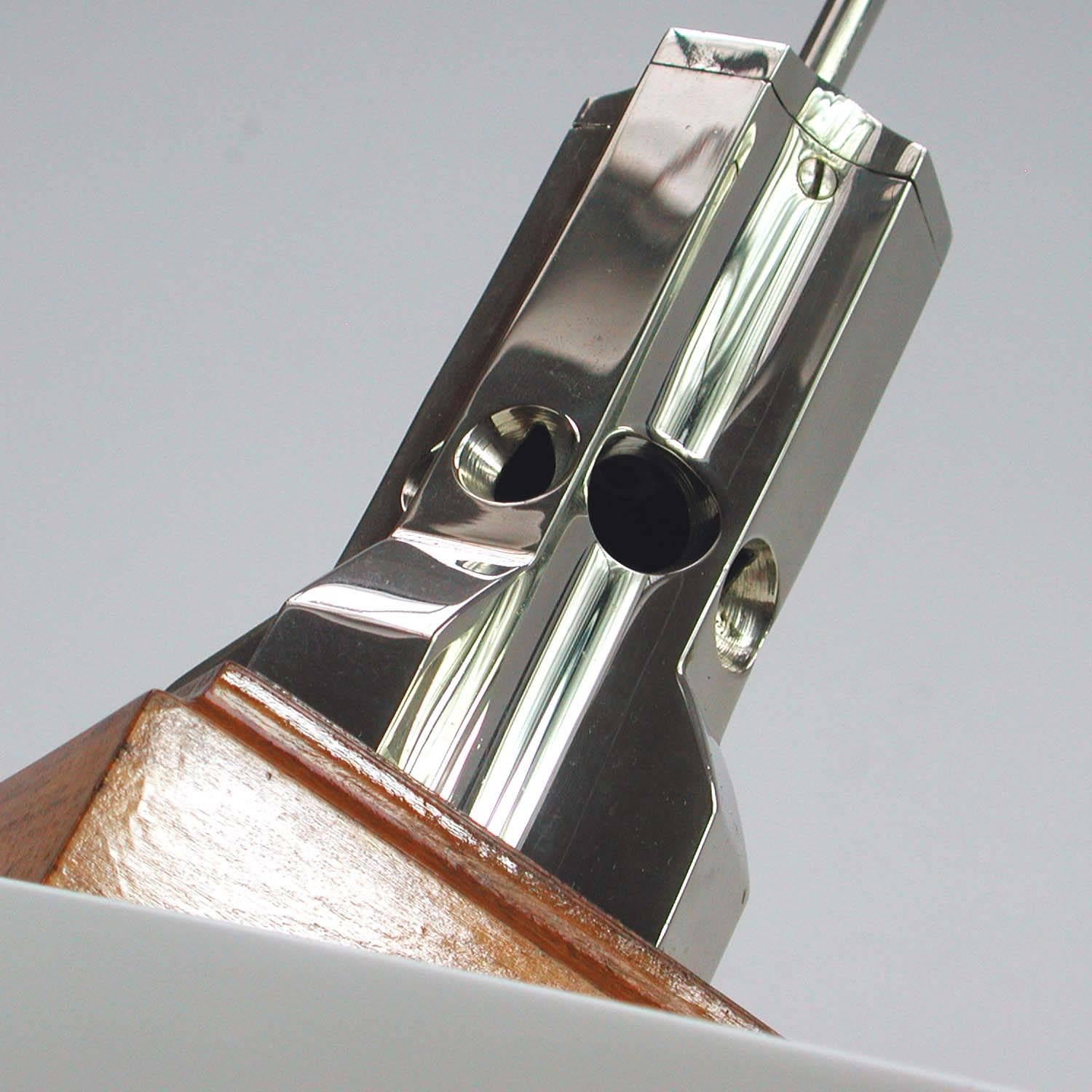 German Art Deco, 1930s Chrome and Wood Cigar Cutter Alhoso 4