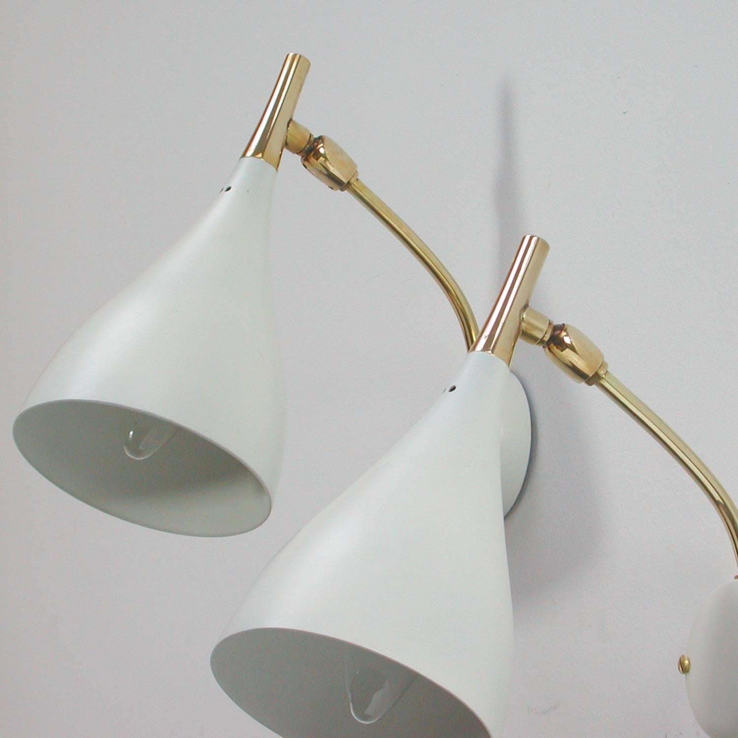 Mid-Century Italian Adjustable Sconces, Wall Lights, 1950s In Excellent Condition In NUEMBRECHT, NRW