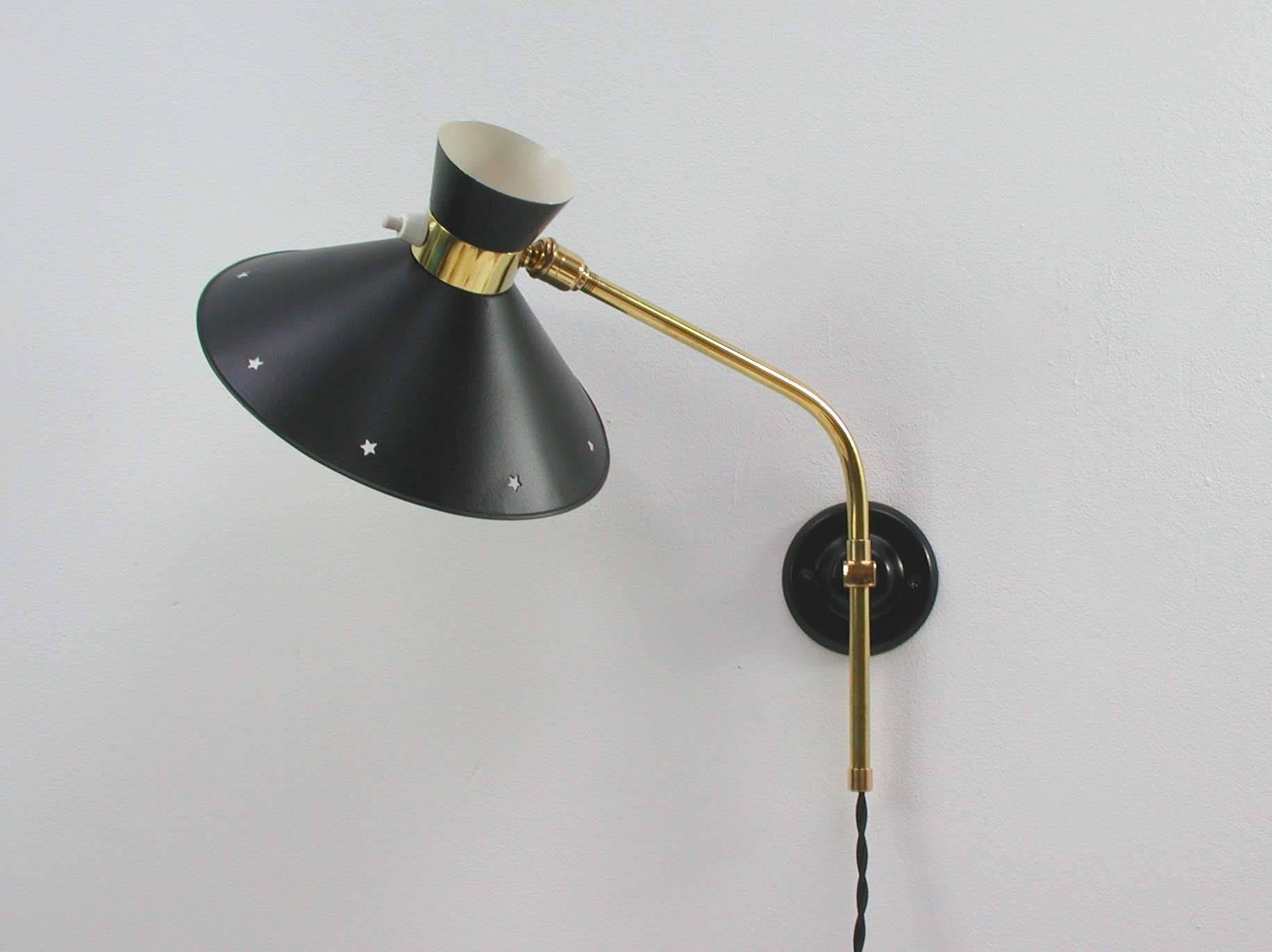 1950s Swivelling Wall Light by René Mathieu for Lunel 2