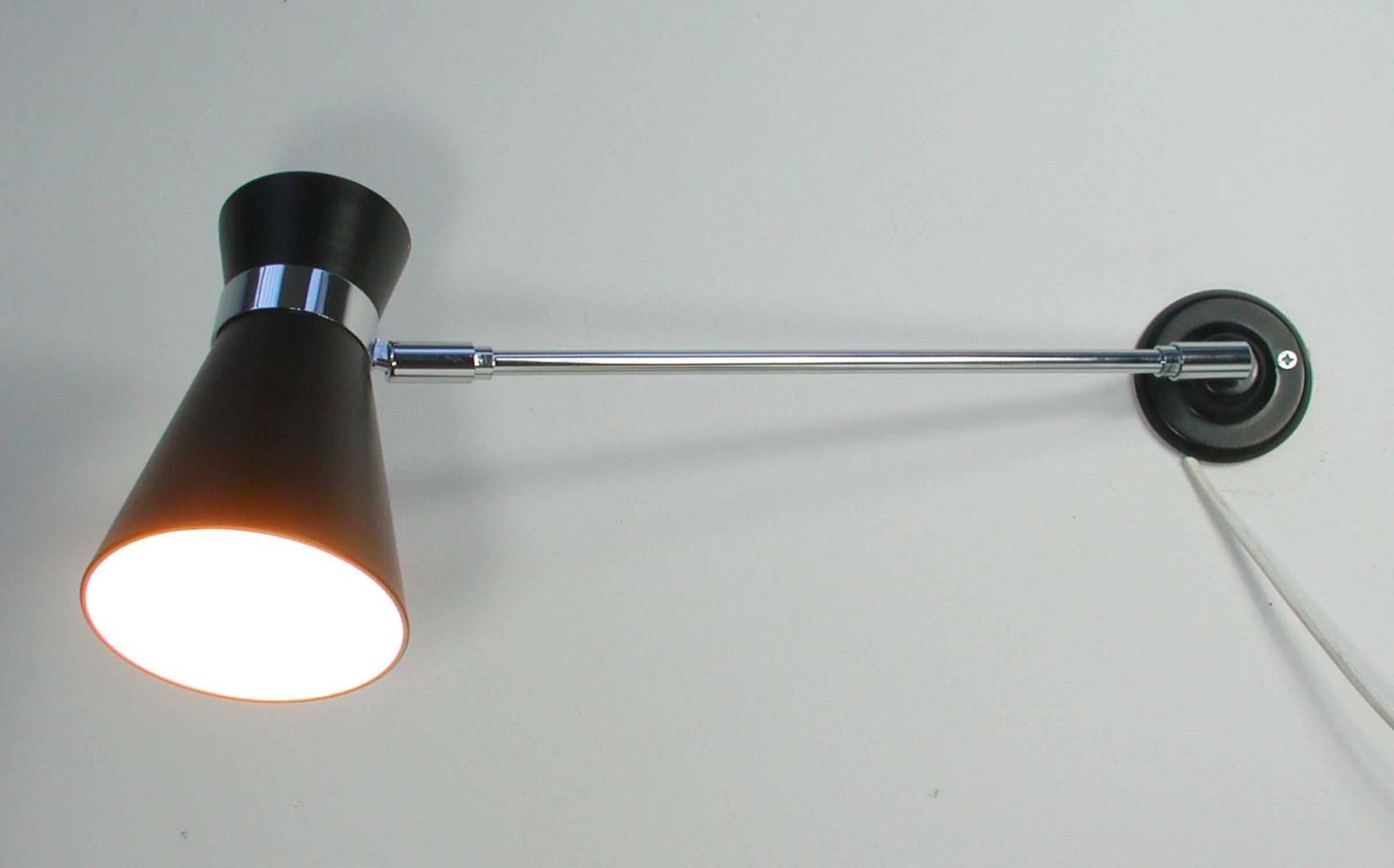 Mid-Century French Swivelling Potence Reading Lamp Sconce 3