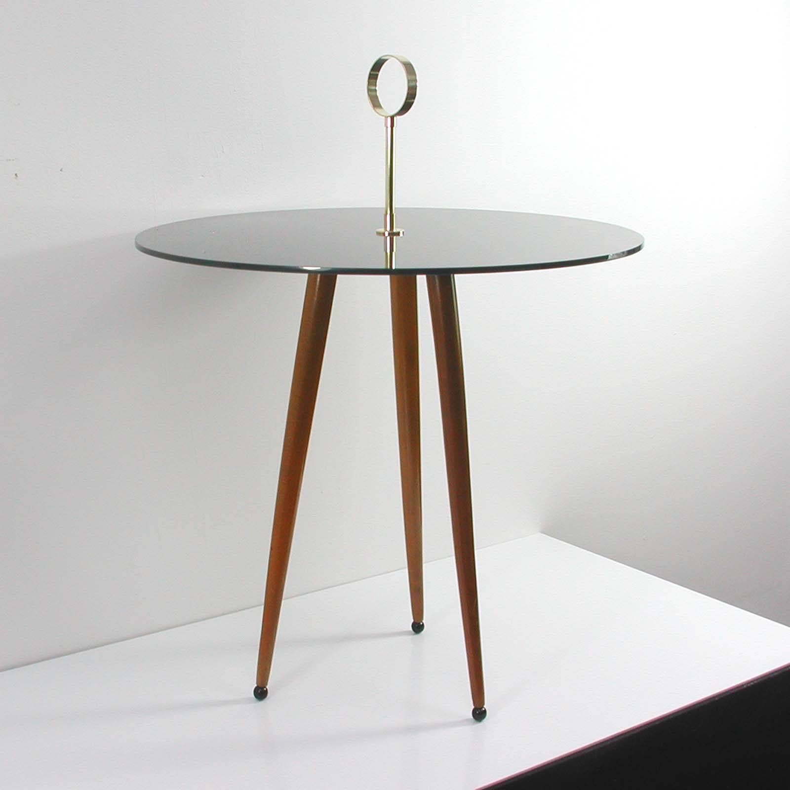 Mid-Century Italian Tripod Side Table, 1950s In Excellent Condition In NUEMBRECHT, NRW