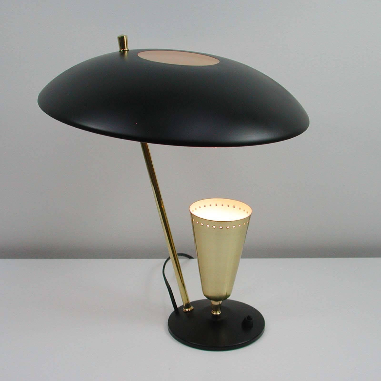 Midcentury French Reflecting Table Lamp by Aluminor, Nice, 1950s 2