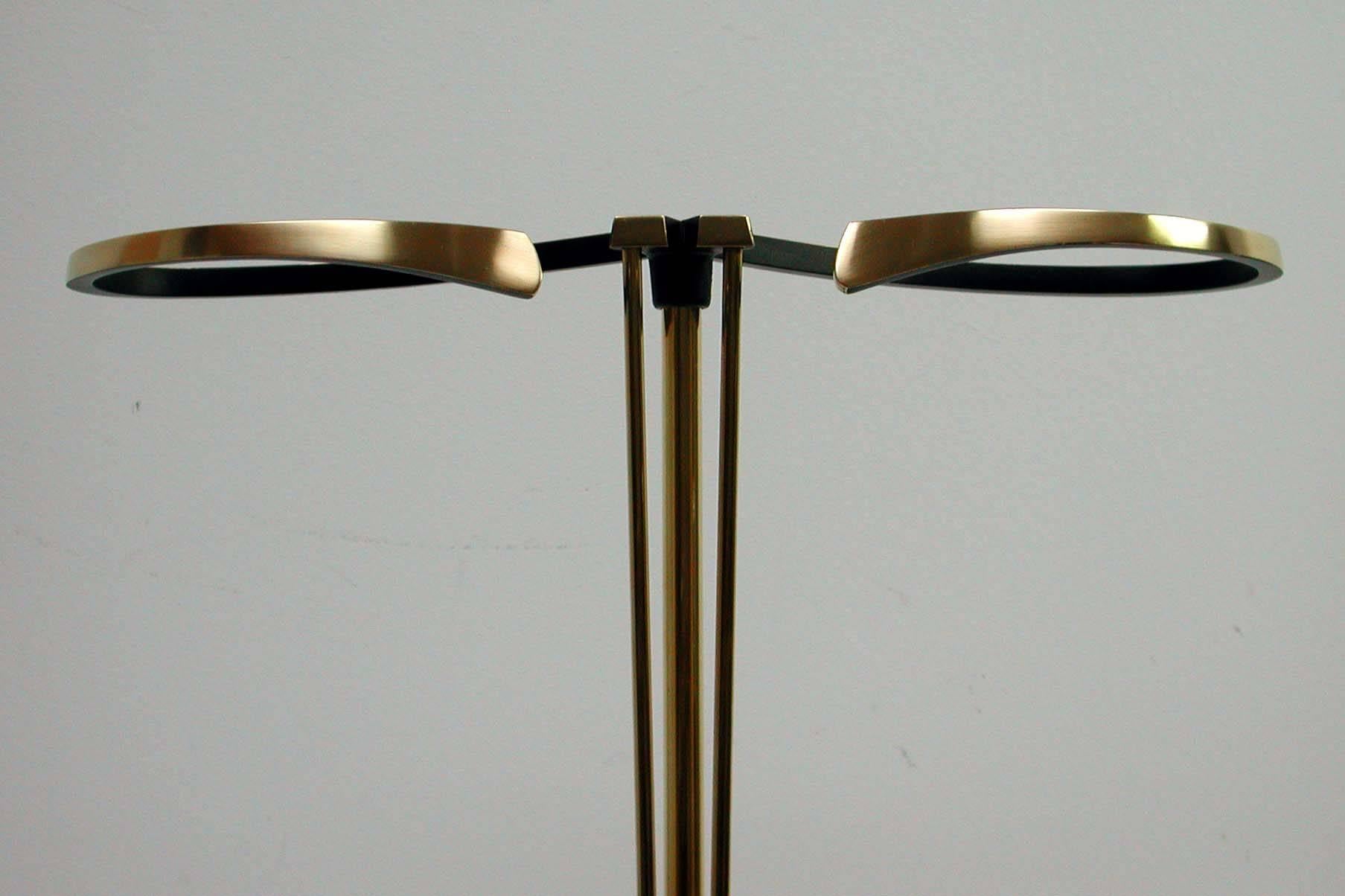 Austrian Black Lacquered and Brass Hagenauer Style Umbrella Stand, 1950s For Sale 3