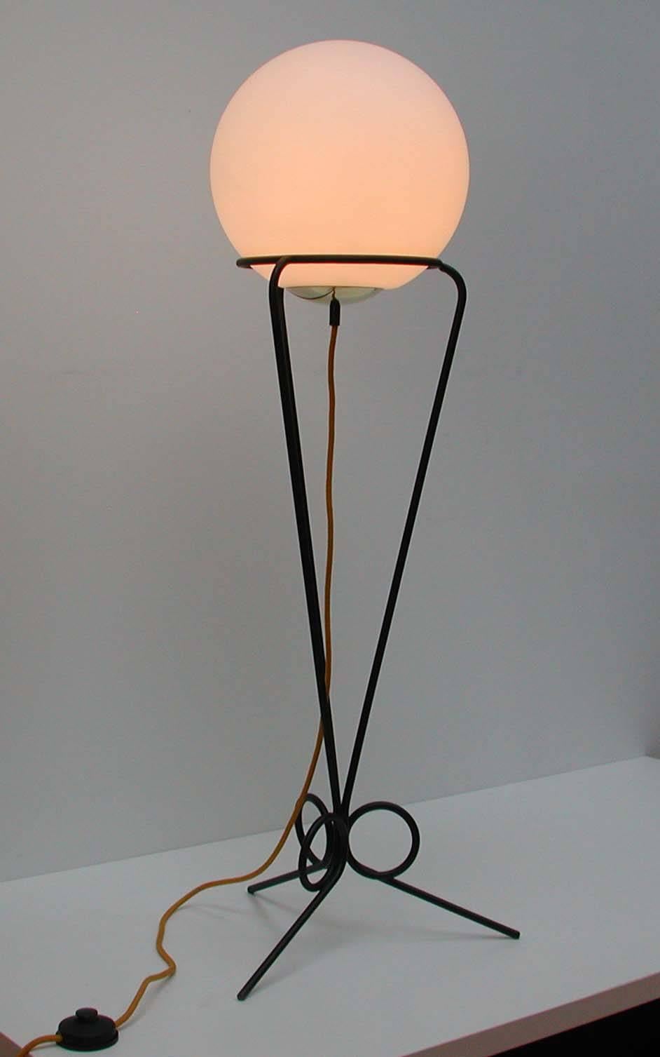 Mid-20th Century French, 1950s Moon Floor Lamp in the Manner of Jean Royère