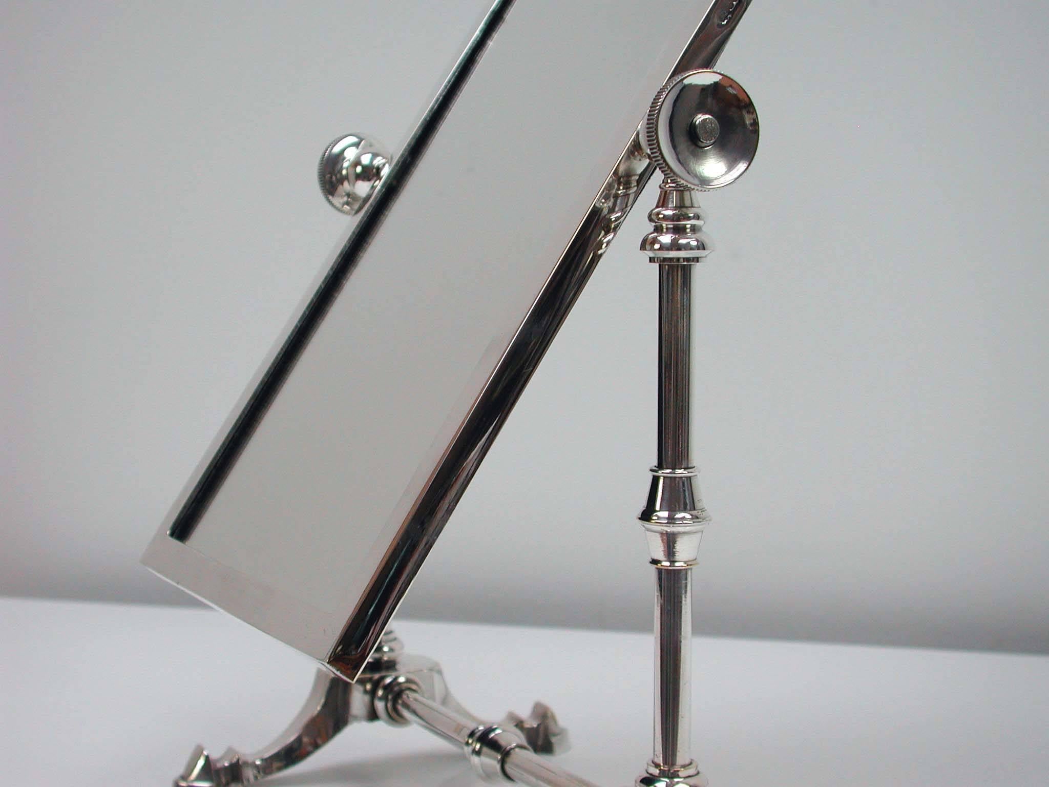 Late Victorian Silver Plated Vanity Mirror by James Dixon & Sons 4