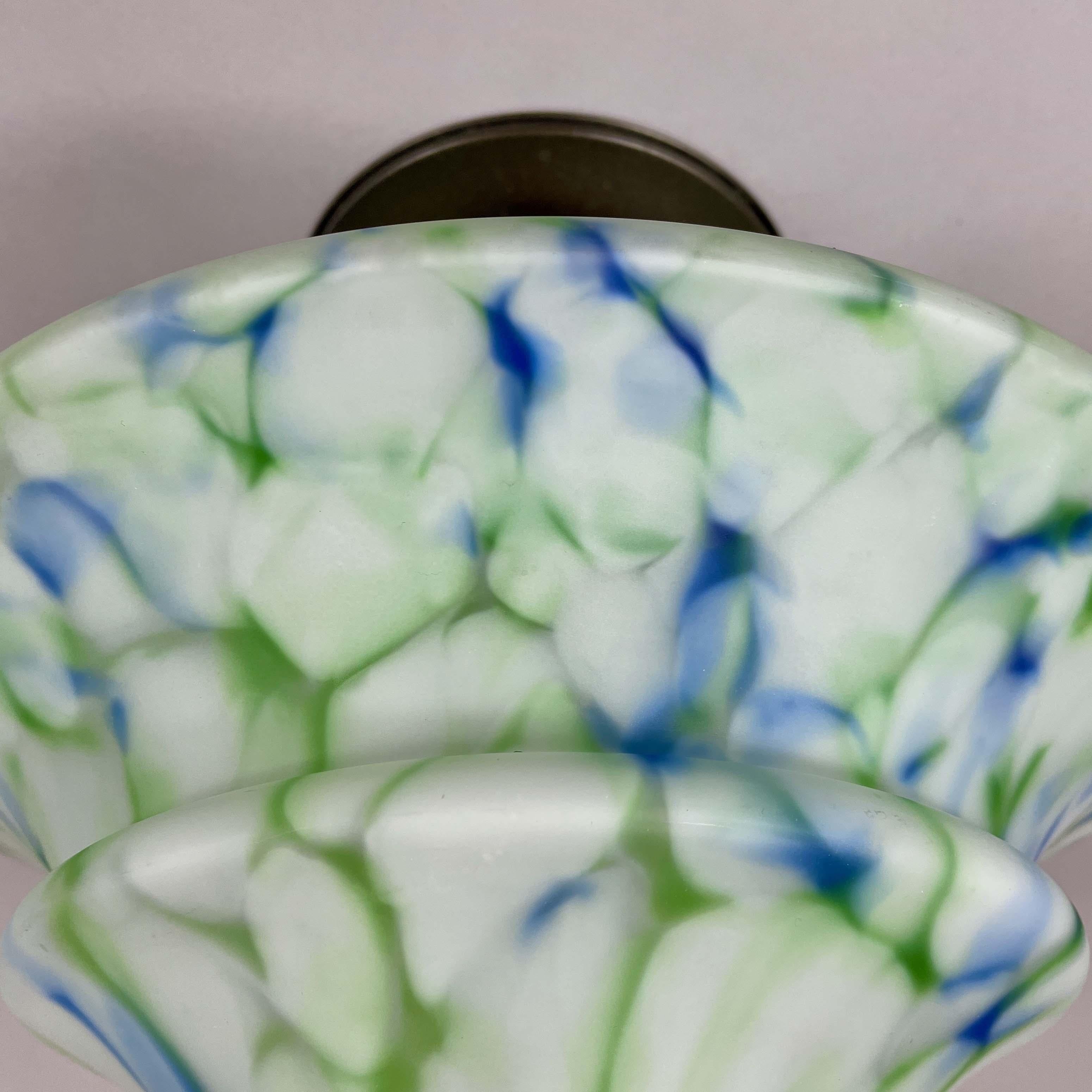 Metal Art Deco Flush Mount, Germany 1930s For Sale