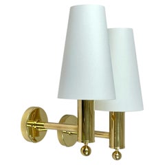 Mid-Century Brass Wall Lights V18 by Eje Ahlgren for Bergboms, Sweden 1960s